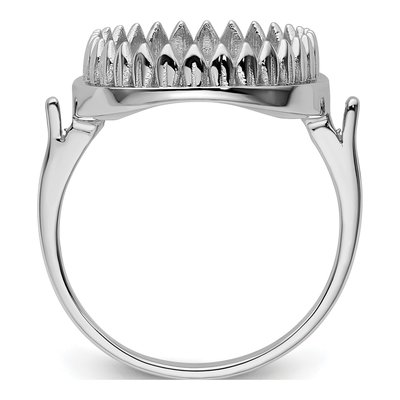 14K White Gold Oval Ring Mounting – view 3