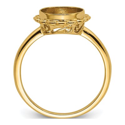 14K Yellow Gold Oval Ring Mounting – view 3