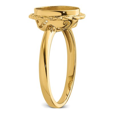 14K Yellow Gold Oval Ring Mounting – view 5