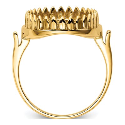 14K Yellow Gold Oval Ring Mounting – view 3