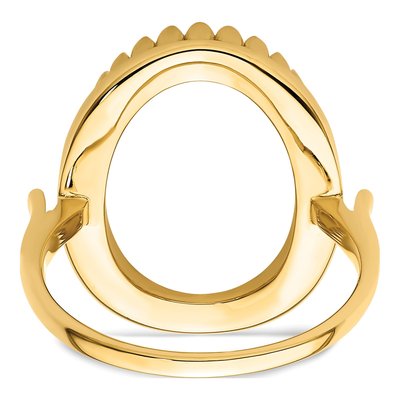 14K Yellow Gold Oval Ring Mounting – view 4