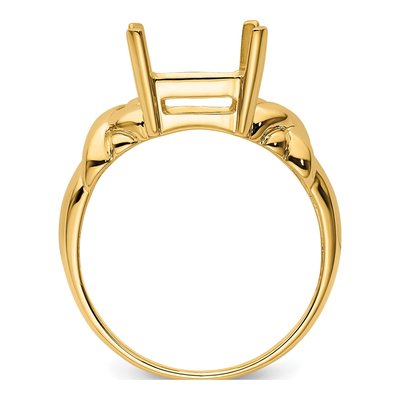 14K Yellow Gold Emerald-Cut Ring Mounting – view 3