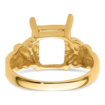 14K Yellow Gold Emerald-Cut Ring Mounting – view 4