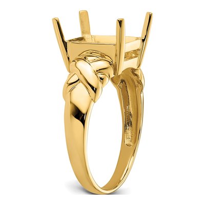 14K Yellow Gold Emerald-Cut Ring Mounting – view 5