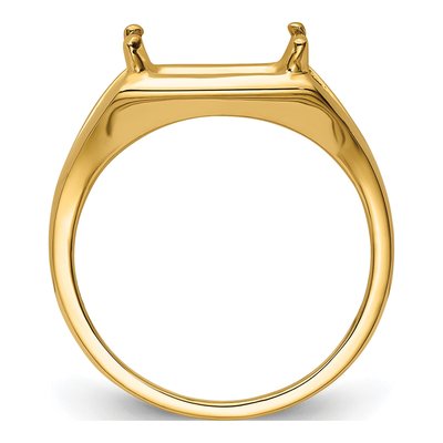 14K Yellow Gold East-West Ring Mounting – view 3