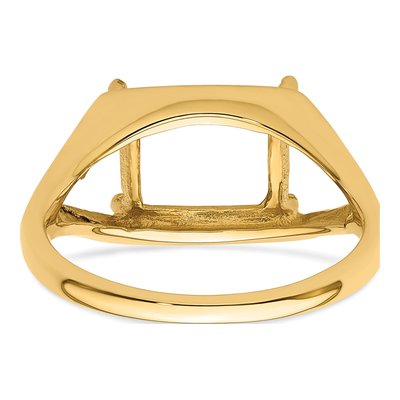 14K Yellow Gold East-West Ring Mounting – view 4