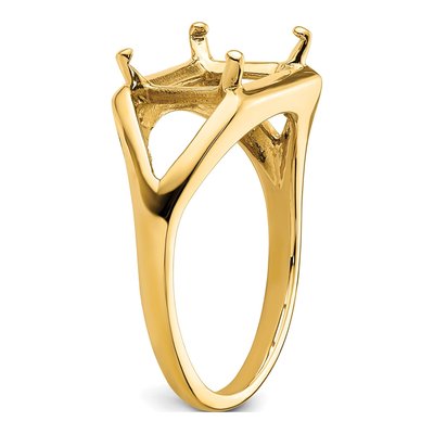 14K Yellow Gold East-West Ring Mounting – view 5