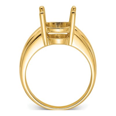 14K Yellow Gold Oval Ring Mounting – view 3