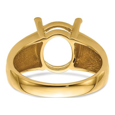 14K Yellow Gold Oval Ring Mounting – view 4