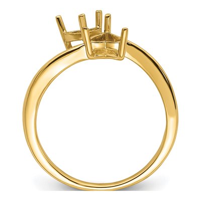 14K Yellow Gold Heart Ring Mounting – view 3