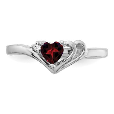 14K White Gold Heart Ring Mounting – view 4