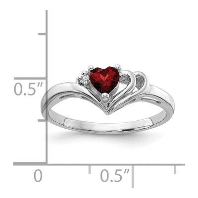 14K White Gold Heart Ring Mounting – view 5