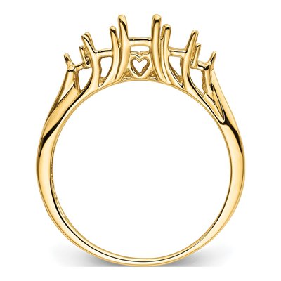 14K Yellow Gold Oval Ring Mounting – view 3