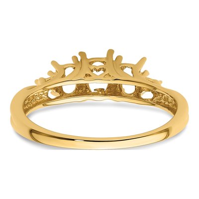 14K Yellow Gold Oval Ring Mounting – view 4