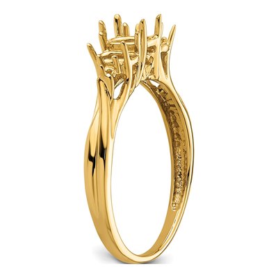 14K Yellow Gold Oval Ring Mounting – view 5