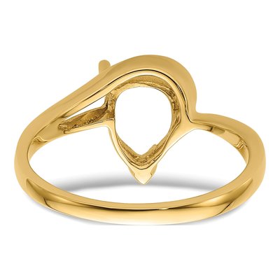 14K Yellow Gold Pear for Ring Mounting – view 4