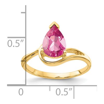 14K Yellow Gold Pink Tourmaline Ring – view 2