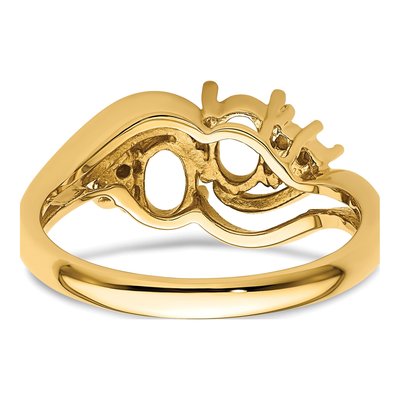 14K Yellow Gold Custom Ring Mounting – view 4