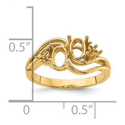 14K Yellow Gold Custom Ring Mounting – view 6