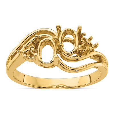 14K Yellow Gold Custom Ring Mounting