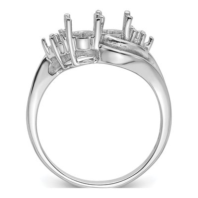 14K White Gold Custom Ring Mounting – view 3