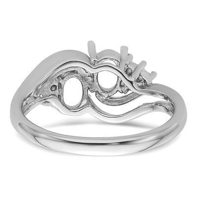 14K White Gold Custom Ring Mounting – view 6