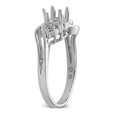 14K White Gold Custom Ring Mounting – view 7