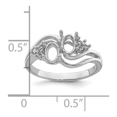 14K White Gold Custom Ring Mounting – view 8