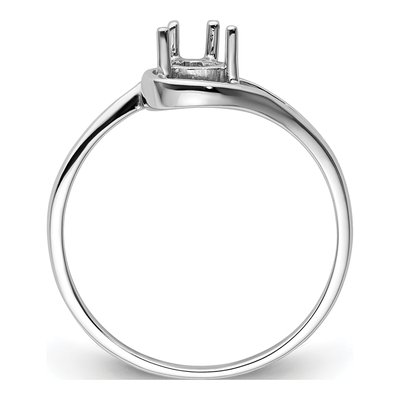 14K White Gold Pear Ring Mounting – view 3