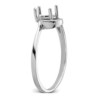 14K White Gold Pear Ring Mounting – view 5