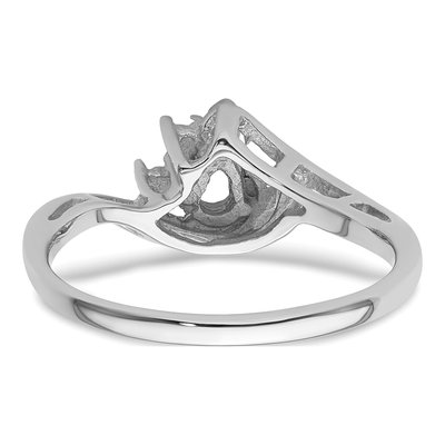 14K White Gold Diamond Pear Ring Mounting – view 4