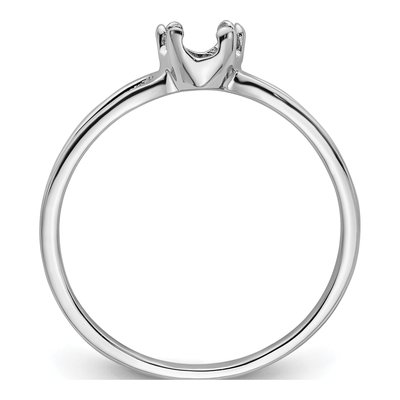 14K White Gold Oval Ring Mounting – view 2