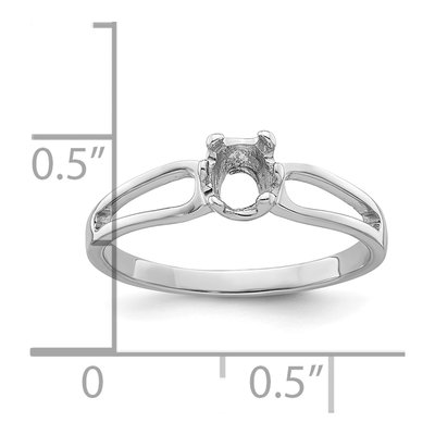 14K White Gold Oval Ring Mounting – view 5