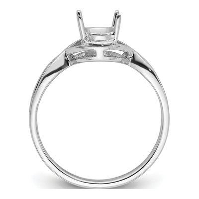 14K White Gold Ring Mounting – view 3
