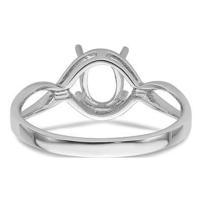 14K White Gold Ring Mounting – view 4
