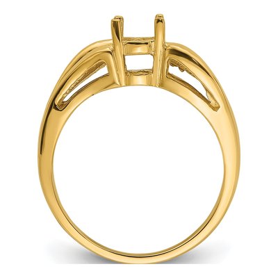 14K Yellow Gold Oval Ring Mounting – view 3
