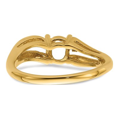 14K Yellow Gold Oval Ring Mounting – view 4