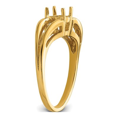14K Yellow Gold Oval Ring Mounting – view 5
