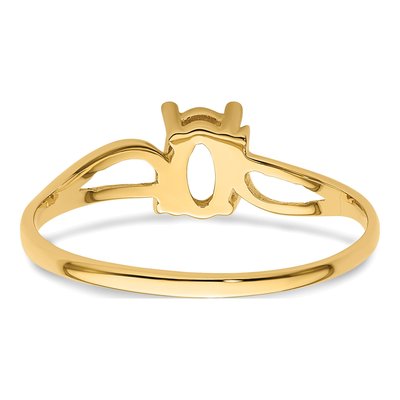 14K Yellow Gold Oval Ring Mounting – view 4