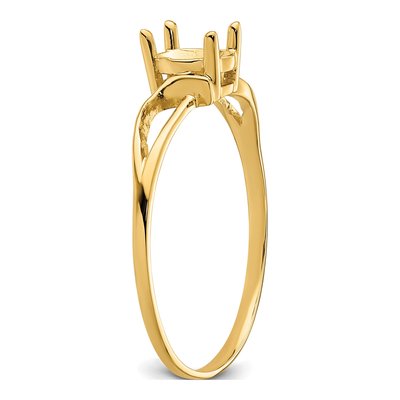 14K Yellow Gold Oval Ring Mounting – view 5