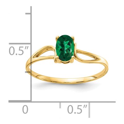 14K Yellow Gold Mount St. Helens Ring, Size 6 – view 2