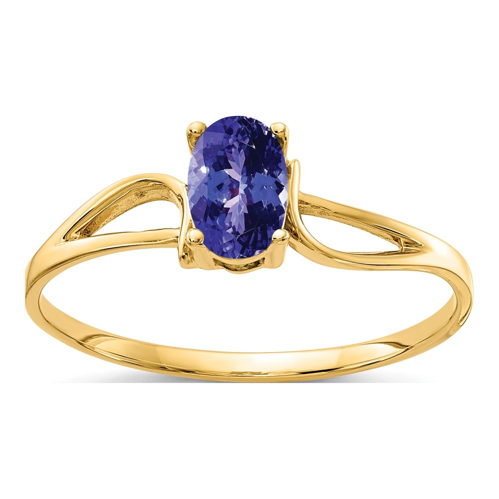 14K Yellow Gold Tanzanite Oval Ring