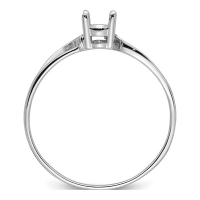 14K White Gold Oval Ring Mounting – view 3