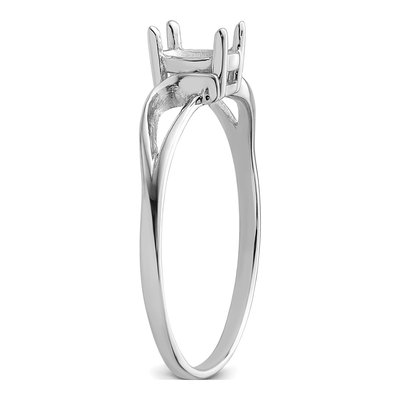 14K White Gold Oval Ring Mounting – view 5