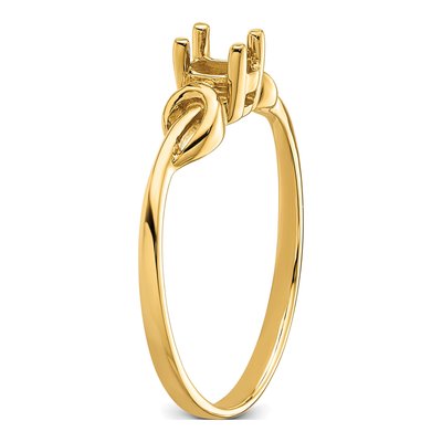 14K Yellow Gold Oval Knot Ring Mounting – view 5