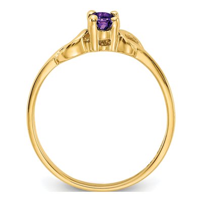 14K Yellow Gold Amethyst Oval Knot Ring – view 2