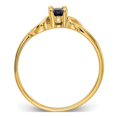 14K Yellow Gold Sapphire Knot Ring – view 2