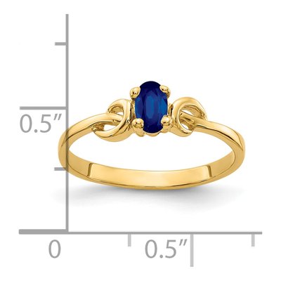14K Yellow Gold Sapphire Knot Ring – view 4