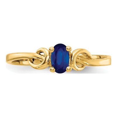 14K Yellow Gold Sapphire Knot Ring – view 5