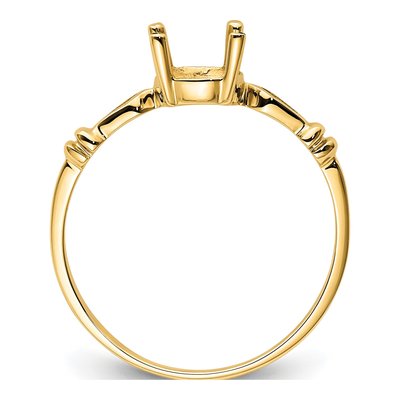 14K Yellow Gold Oval Ring Mounting – view 3